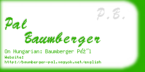 pal baumberger business card